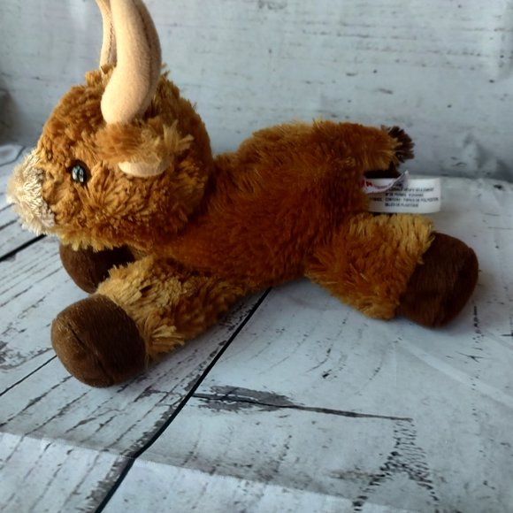Aurora Toro Bull Flopsie Plush Stuffed Animal Toy Texas Longhorn 8" - Picture 2 of 6